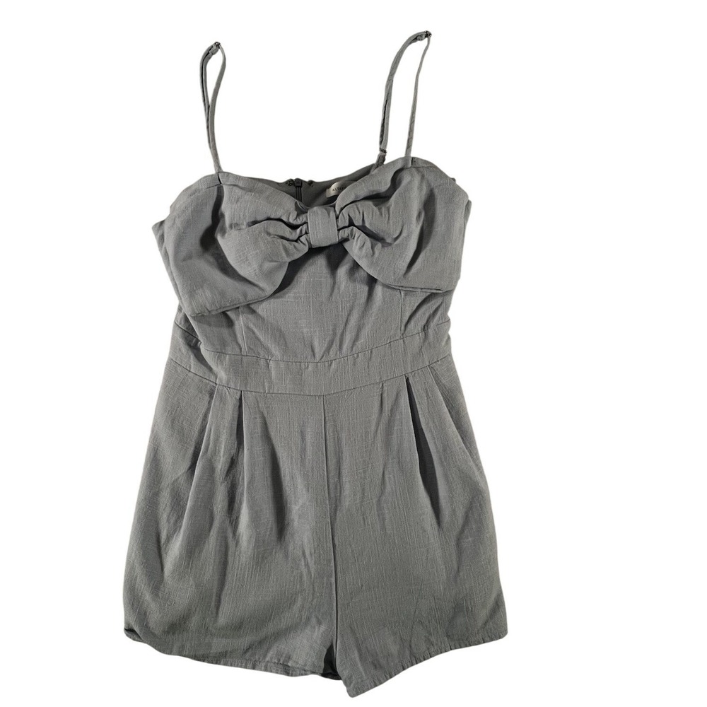 Altar'd State FR239L Romper Small Light Blue Spaghetti Strap Zip Lined‎ Cotton
